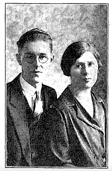 日本宣教に赴く際のノーマン・バース夫妻（1928年）
【“Introducing,” Christ’s Ambassadors Monthly (1928-06), p. 2.】
